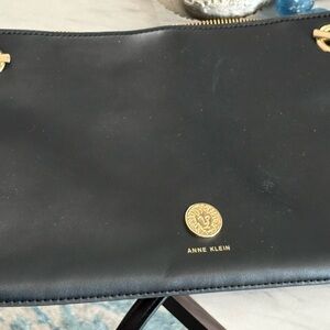 Anne Klein Black and Gold Shoulder Bag